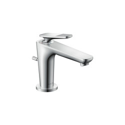 AXOR Citterio C Einhebel-Waschtischmischer 90 mit Coolstart für Handwaschbecken und Zugstangen-Ablaufgarnitur - Cubic cut | Wash basin taps | AXOR