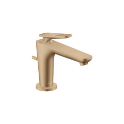 AXOR Citterio C Single lever basin mixer 90 with CoolStart for hand washbasins and pop-up waste set - cubic cut | Brushed Bronze | Wash basin taps | AXOR
