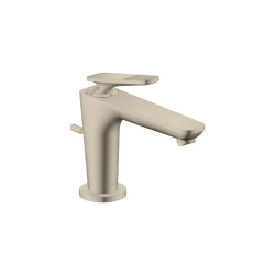AXOR Citterio C Single lever basin mixer 90 with CoolStart for hand washbasins and pop-up waste set - cubic cut | Brushed Nickel | Wash basin taps | AXOR