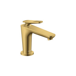 AXOR Citterio C Single lever basin mixer 90 with CoolStart for hand washbasins and waste set - cubic cut | Polished Gold Optic | Wash basin taps | AXOR