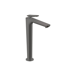 AXOR Citterio C Single lever basin mixer 250 with CoolStart and waste set - cubic cut | Brushed Black Chrome | Wash basin taps | AXOR