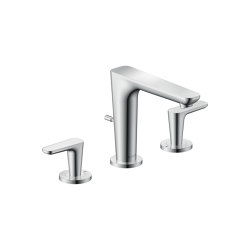 AXOR Citterio C 3-hole basin mixer 125 with pop-up waste set | Robinetterie pour lavabo | AXOR