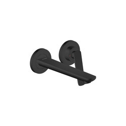 AXOR Citterio C Single lever basin mixer for concealed installation wall-mounted with spout 195 mm | Matt black | Wash basin taps | AXOR