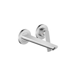 AXOR Citterio C Single lever basin mixer for concealed installation wall-mounted with spout 195 mm - cubic cut | Rubinetteria lavabi | AXOR