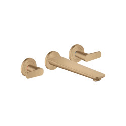 AXOR Citterio C 3-hole bath mixer for concealed installation wall-mounted | Brushed Bronze | Bath taps | AXOR