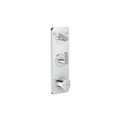 AXOR Citterio C Thermostatmodul 380/120 Unterputz mit Platte für 2 Verbraucher - Cubic cut | Duscharmaturen | AXOR