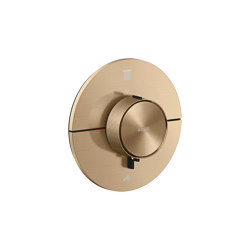 AXOR ShowerSelect ID Thermostat for concealed installation round for 2 functions | Brushed Bronze | Shower controls | AXOR