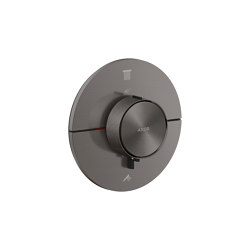 AXOR ShowerSelect ID Thermostat Unterputz rund für 2 Verbraucher | Brushed Black Chrome | Duscharmaturen | AXOR