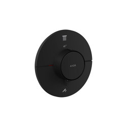 AXOR ShowerSelect ID Thermostat for concealed installation round for 2 functions | Matt black | Shower controls | AXOR