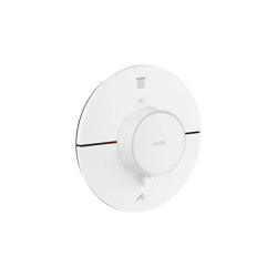 AXOR ShowerSelect ID Set de finition rond pour mitigeur thermostatique encastré avec 2 fonctions | Blanc mat | Robinetterie de douche | AXOR