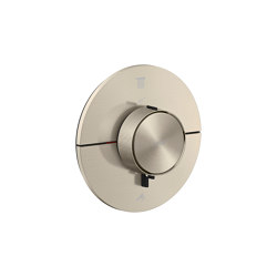 AXOR ShowerSelect ID Set de finition rond pour mitigeur thermostatique encastré avec 2 fonctions | Nickel brossé | Robinetterie de douche | AXOR