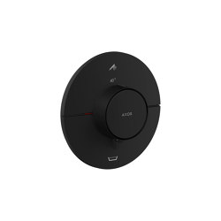 AXOR ShowerSelect ID Thermostat for concealed installation round for 2 functions with integrated security combination according to EN1718 | Matt black | Shower controls | AXOR