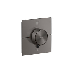 AXOR ShowerSelect ID Termostato empotrado square para 2 funciones | Cromo negro cepillado | Grifería para duchas | AXOR