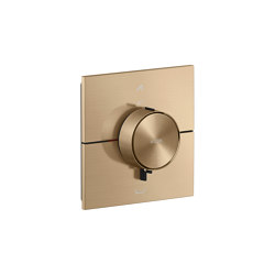 AXOR ShowerSelect ID Thermostat for concealed installation square for 2 functions with integrated security combination according to EN1719 | Brushed Bronze | Shower controls | AXOR