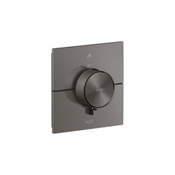 AXOR ShowerSelect ID Termostato empotrado square para 2 funciones con combinación de seguridad integrada según EN1720 | Cromo negro cepillado | Grifería para duchas | AXOR