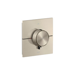 AXOR ShowerSelect ID Thermostat for concealed installation square for 2 functions with integrated security combination according to EN1722 | Brushed Nickel | Shower controls | AXOR
