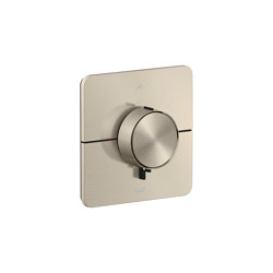 AXOR ShowerSelect ID Thermostat for concealed installation softsquare for 2 functions with integrated security combination according to EN1722 | Brushed Nickel | Shower controls | AXOR