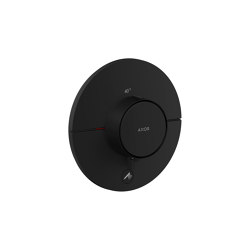 AXOR ShowerSelect ID Thermostat HighFlow for concealed installation round for 1 function and additional outlet | Matt black | Shower controls | AXOR