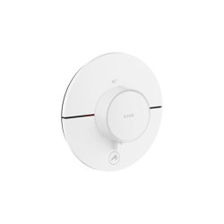 AXOR ShowerSelect ID Thermostat HighFlow for concealed installation round for 1 function and additional outlet | Matt white | Shower controls | AXOR
