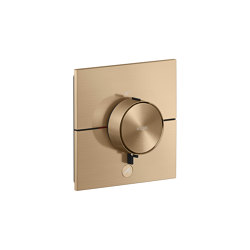 AXOR ShowerSelect ID Thermostat HighFlow Unterputz eckig für 1 Verbraucher und einen zusätzlichen Abgang | Brushed Bronze | Shower controls | AXOR