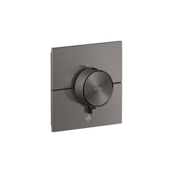 AXOR ShowerSelect ID Thermostat HighFlow Unterputz eckig für 1 Verbraucher und einen zusätzlichen Abgang | Brushed Black Chrome | Duscharmaturen | AXOR