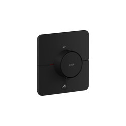 AXOR ShowerSelect ID Thermostat HighFlow for concealed installation SoftSquare for 1 function and additional outlet | Matt black | Shower controls | AXOR