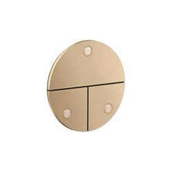 AXOR ShowerSelect ID Valve for concealed installation round for 3 functions | Brushed Bronze | Shower controls | AXOR