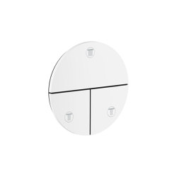 AXOR ShowerSelect ID Valve for concealed installation round for 3 functions | Matt white | Shower controls | AXOR