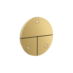 AXOR ShowerSelect ID Valve for concealed installation round for 3 functions | Polished Gold Optic | Shower controls | AXOR