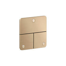 AXOR ShowerSelect ID Valve for concealed installation SoftSquare for 3 functions | Brushed Bronze | Shower controls | AXOR
