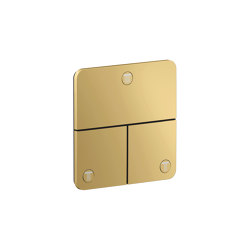 AXOR ShowerSelect ID Ventil Unterputz softsquare für 3 Verbraucher | Polished Gold Optic | Bathroom taps | AXOR