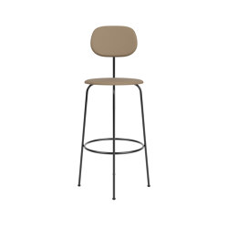 Afteroom Bar Chair Plus | Black Base | Fully Upholstered | Sierra - Stone, 1611 | Tabourets de bar | Audo Copenhagen