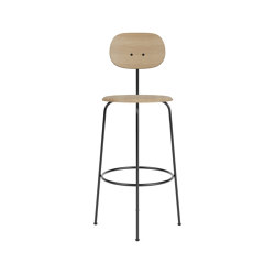 Afteroom Bar Chair Plus | Black Base | Veneer Seat and Back | Black | Taburetes de bar | Audo Copenhagen