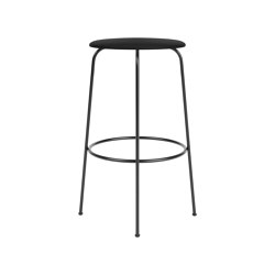 Afteroom Bar Stool, Upholstered Seat | Sierra - Black, 1001 | Bar stools | Audo Copenhagen