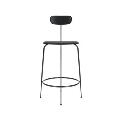 Afteroom Counter Chair | Black Base | Veneer Seat and Back | Black