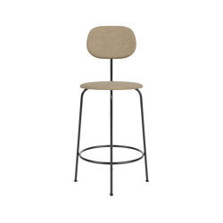 Afteroom Counter Chair Plus | Black Base | Fully Upholstered | Audo Bouclé 02 - Beige | Chaises de comptoir | Audo Copenhagen