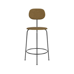 Afteroom Counter Chair Plus | Black Base | Fully Upholstered | Audo Bouclé 06 - Gold | Counterstühle | Audo Copenhagen