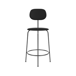 Afteroom Counter Chair Plus | Black Base | Fully Upholstered | Sierra - Black, 1001 | Sillas de trabajo altas | Audo Copenhagen