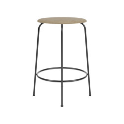 Afteroom Counter Stool, Upholstered Seat | Audo Bouclé - Beige 02 | Counter stools | Audo Copenhagen