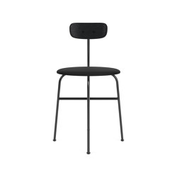 Afteroom Dining Chair | Black Base | Upholstered Seat, Veneer Back | Sierra - Black, 1001 | Black | Sedie | Audo Copenhagen