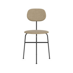 Afteroom Dining Chair Plus | Black Base | Upholstered Seat and Back | Audo Bouclé - Beige 02 | Chairs | Audo Copenhagen