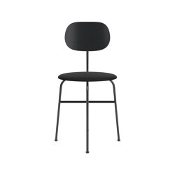 Afteroom Dining Chair Plus | Black Base | Upholstered Seat, Veneer Back | Sierra - Black, 1001 | Black | Sedie | Audo Copenhagen