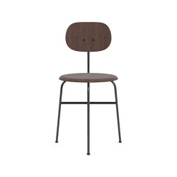 Afteroom Dining Chair Plus | Black Base | Veneer Seat and Back | Dark Stained Oak | Stühle | Audo Copenhagen