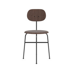 Afteroom Dining Chair Plus | Black Base | Veneer Seat and Back | Dark Stained Oak | Sedie | Audo Copenhagen