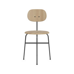 Afteroom Dining Chair Plus | Black Base | Veneer Seat and Back | Natural Oak | Chaises | Audo Copenhagen