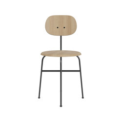 Afteroom Dining Chair Plus | Black Base | Veneer Seat and Back | Natural Oak | Chairs | Audo Copenhagen