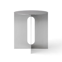 Androgyne Side Table Steel Base | Brushed Steel | Tables d'appoint | Audo Copenhagen
