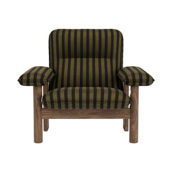 Brasilia Lounge Chair, Walnut Base | Cabanon Soft - Roseau, FCL7029/04