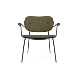 Co Lounge Chair W/Armrest, Upholstered Seat and Back | Sierra - Army 0441 | Dark Stained Oak | Sillones | Audo Copenhagen