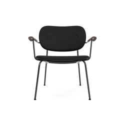 Co Lounge Chair W/Armrest, Upholstered Seat and Back | Sierra - Black, 1001 | Dark Stained Oak | Poltrone | Audo Copenhagen